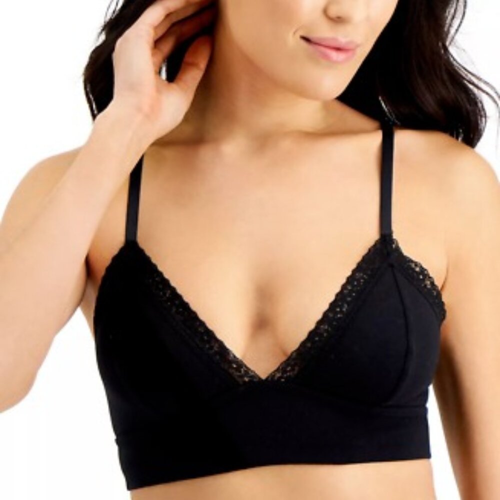 NWT Jenni On Repeat Wide Lace Bralette in Black
